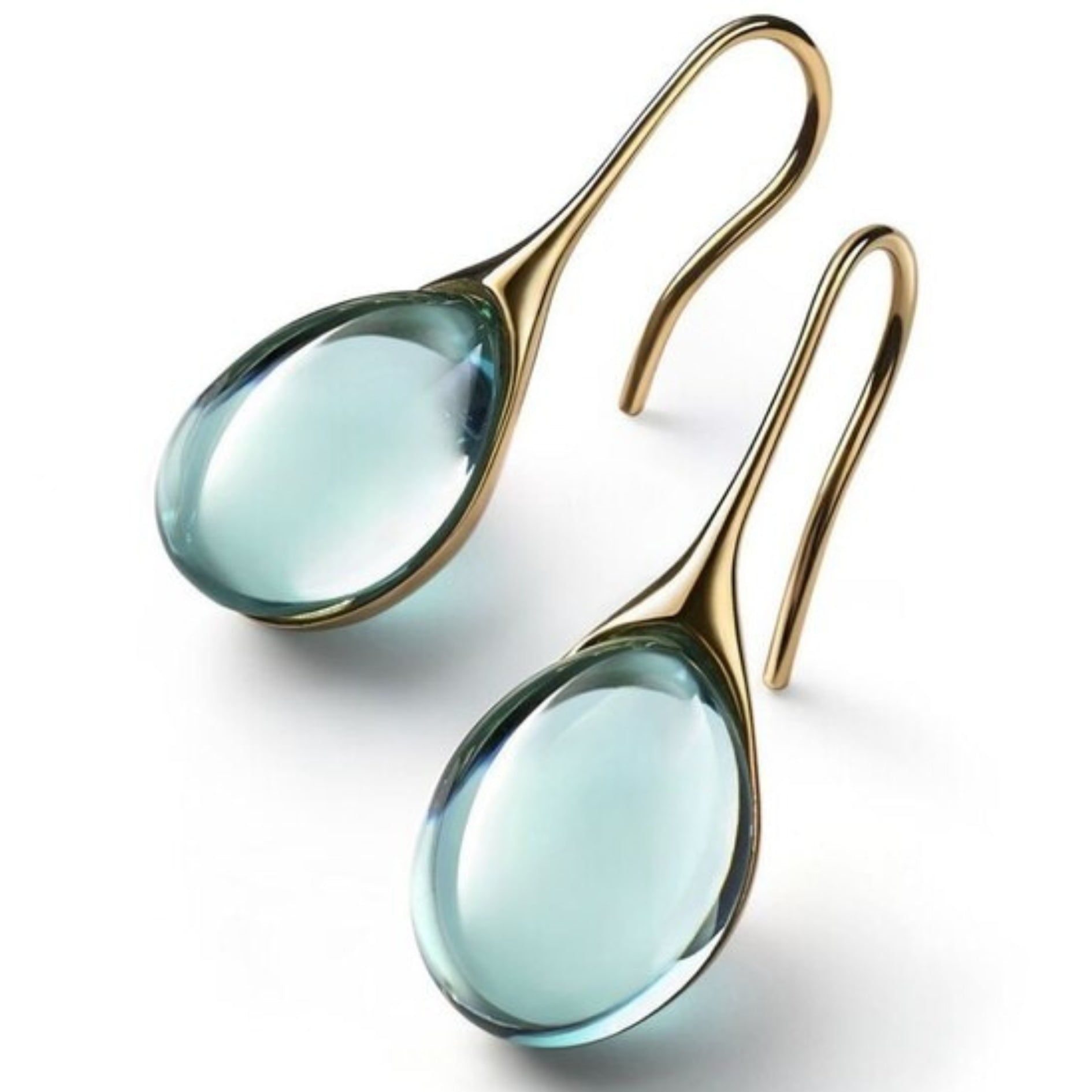 Shimmering Gemstone Drop Earrings