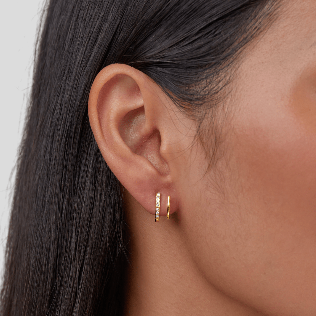 Claw Gold & Crystal Earrings