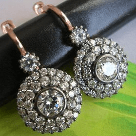 Vintage Mandala Earrings with Sparkling Zirconia